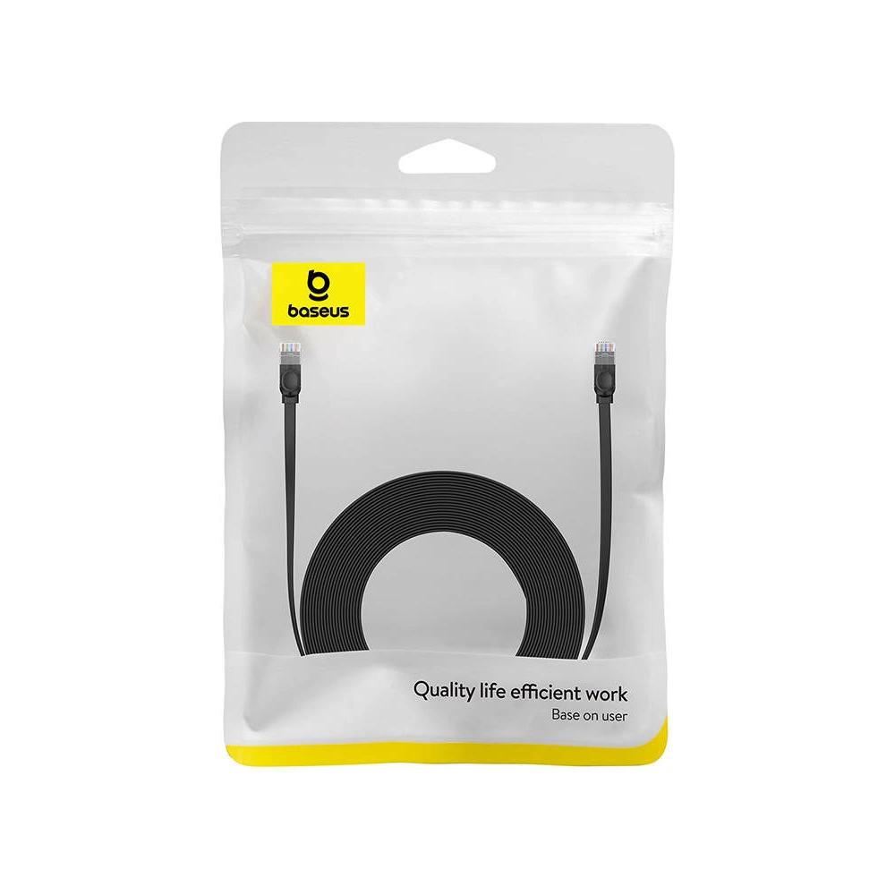 Hurtownia GSM - Kabel síťový Baseus Ethernet RJ45, Cat.6, 12 metrů (černý) - BSU4747 - {ean13} - Hurt