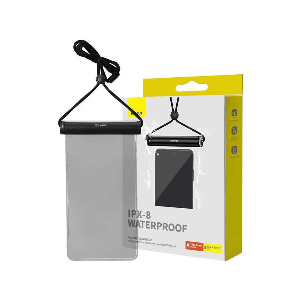 Hurtownia GSM - Etui universal waterproof Baseus AquaGlide cu închidere cilindrică (negru) - BSU4755 - {ean13} - Hurt