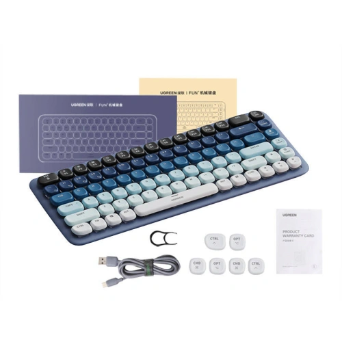 Bezprzewodowa klawiatura mechaniczna UGREEN KU101 BT (niebieska)