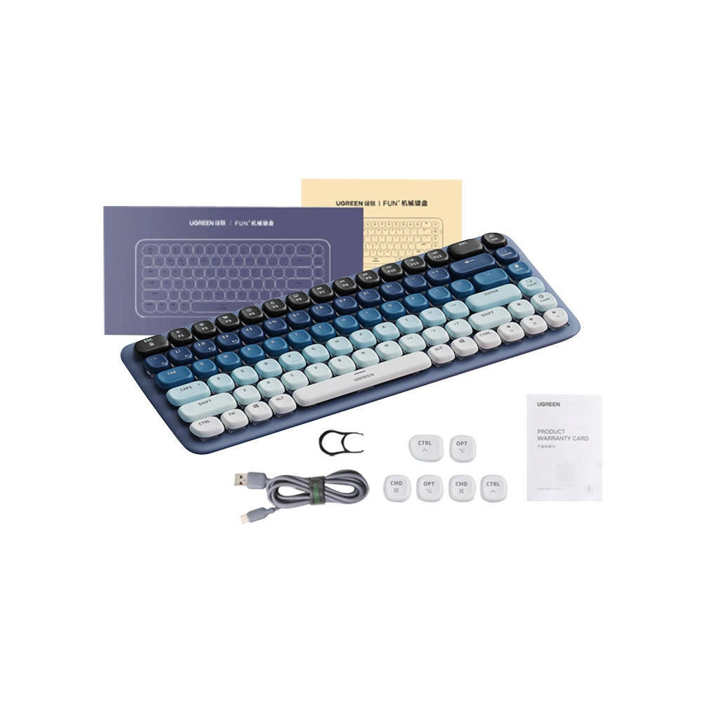 Hurtownia GSM - Tastatură mecanică wireless UGREEN KU101 BT (albastră) - UGR1754 - {ean13} - Hurt
