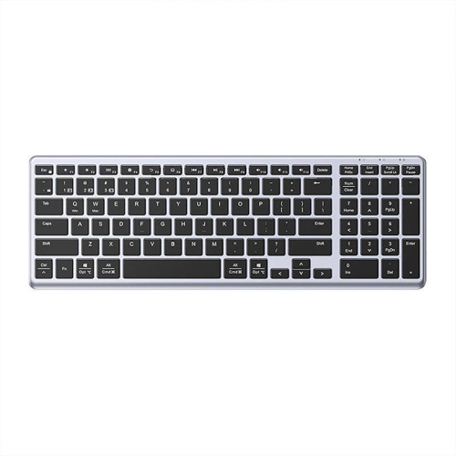 Ugreen Distributor - 6941876212583 - UGR1756 - UGREEN KU005 wireless 2.4G+BT membrane keyboard (silver and black) - B2B homescreen