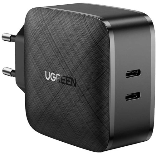 Ugreen Distributor - 6957303805709 - UGR1759 - UGREEN CD216 network charger, 2xUSB-C, PD, QC, PPS, 66W (black) - B2B homescreen