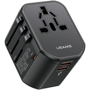 Hurtownia GSM - Síťová nabíječka 4w1 USAMS T59 cestovní adaptér US/AU/EU/UK černý/black - USA1008 - {ean13} - Hurt