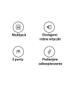 Hurtownia GSM - Încărcătorul de rețea 4w1 USAMS T59 adaptor de călătorie US/AU/EU/UK negru/black - USA1008 - {ean13} - Hurt