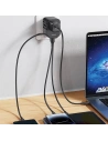 Hurtownia GSM - Hálózati töltő 4w1 USAMS T59 utazóadapter US/AU/EU/UK fekete/black - USA1008 - {ean13} - Hurt