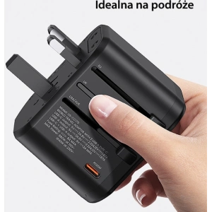 Hurtownia GSM - Síťová nabíječka 4w1 USAMS T59 cestovní adaptér US/AU/EU/UK černý/black - USA1008 - {ean13} - Hurt