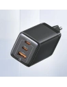 Hurtownia GSM - Ładowarka sieciowa USAMS US-CC180 Sandru Series 2xUSB-C+1xUSB-A GaN PD QC 65W czarny/black - USA1009 - {ean13} - Hurt