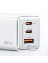 Hurtownia GSM - Ładowarka sieciowa USAMS US-CC180 Sandru Series 2xUSB-C+1xUSB-A GaN PD QC 65W czarny/black - USA1009 - {ean13} - Hurt