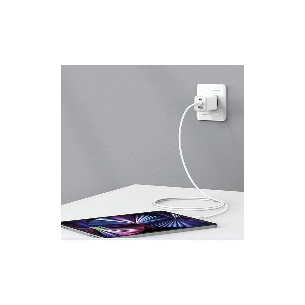 Hurtownia GSM - USAMS US-CC180 Sandru sorozat 2xUSB-C+1xUSB-A GaN PD QC 65W fekete/black hálózati töltő. - USA1009 - {ean13} - Hurt