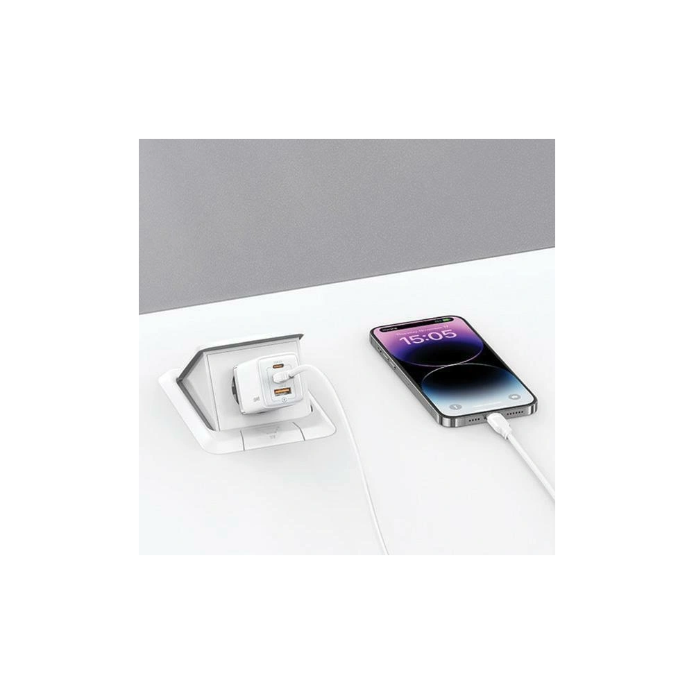 Hurtownia GSM - Ładowarka sieciowa USAMS US-CC180 Sandru Series 2xUSB-C+1xUSB-A GaN PD QC 65W czarny/black - USA1009 - {ean13} - Hurt