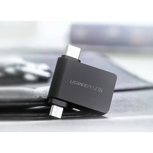 Adapter OTG 2w1 USB (A) 3.0 do USB-C  i micro-USB UGREEN