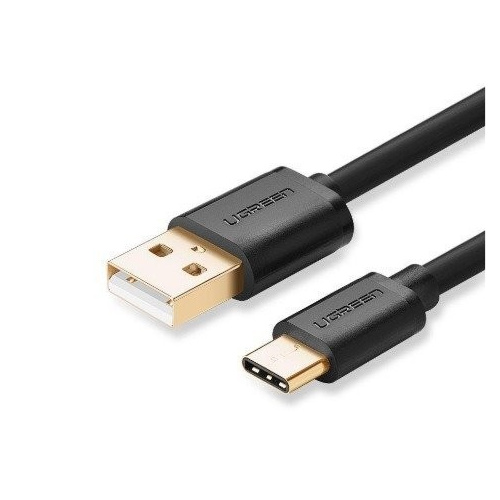 Ugreen Distributor - 6957303831586 - UGR010BLK - Gold plated USB-C Cable UGREEN 0.5m Black - B2B homescreen