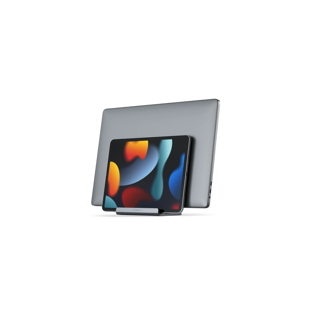 Hurtownia GSM - Suport vertical dublu pentru laptop și iPad Satechi din aluminiu (space gray) - STH93 - {ean13} - Hurt