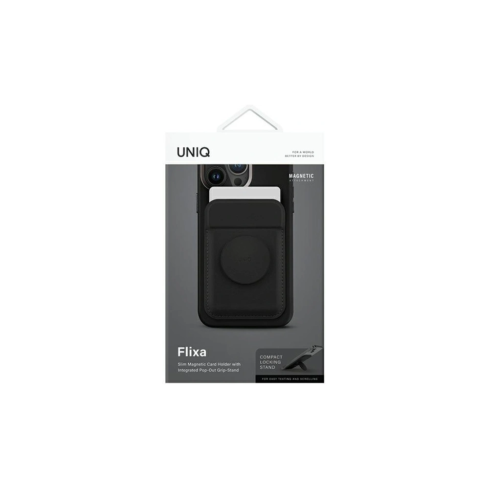 Hurtownia GSM - UNIQ Flixa magnetisches Kartenetui mit MagSafe-Ständer schwarz/jet black - UNIQ1062 - {ean13} - Hurt