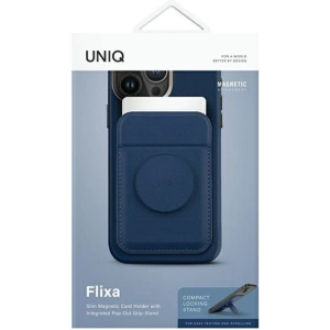 Wholesale UNIQ Flixa magnetic card wallet with MagSafe navy blue - UNIQ1063 - {ean13} - Hurt