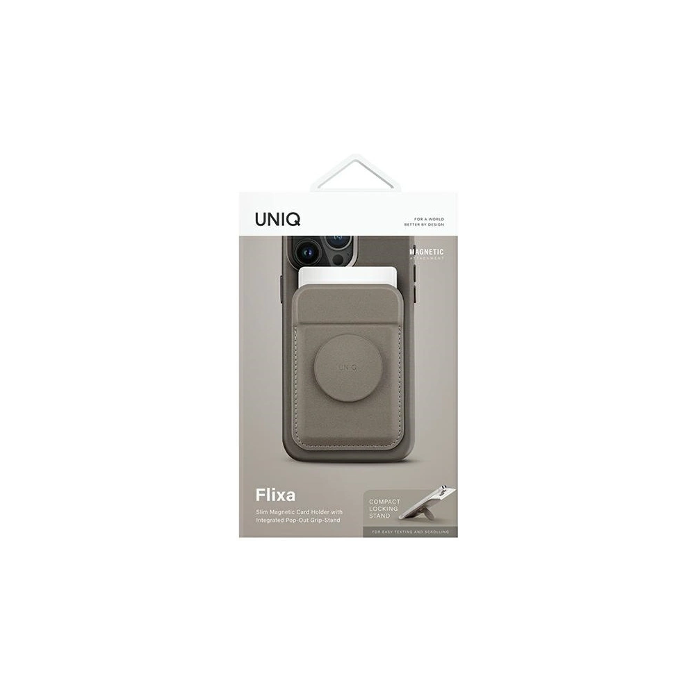 Hurtownia GSM - UNIQ Flixa magnetische Kartenbörse mit MagSafe-Ständer grau/flint grau - UNIQ1065 - {ean13} - Hurt