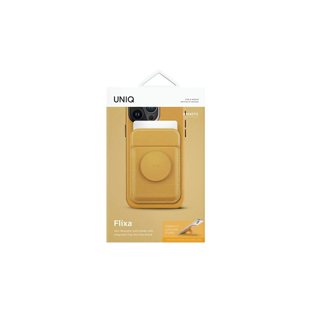 Hurtownia GSM - UNIQ Flixa magnetisches Kartenetui mit MagSafe-Stütze gelb/kanariengelb - UNIQ1067 - {ean13} - Hurt