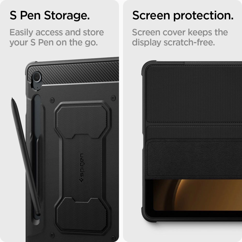 Wholesale Spigen Rugged Armor Pro Samsung Galaxy Tab S9 FE Black - SPN3183 - {ean13} - Hurt