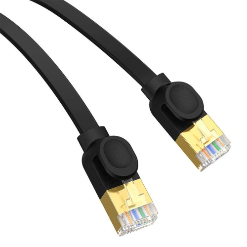 Kabel sieciowy Baseus High Speed, Ethernet RJ45, 10 Gbps, Cat.7, 1m (czarny)