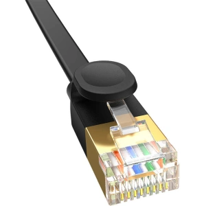 Kabel sieciowy Baseus High Speed, Ethernet RJ45, 10 Gbps, Cat.7, 1m (czarny)