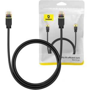 Kabel sieciowy Baseus High Speed, Ethernet RJ45, 10 Gbps, Cat.7, 1m (czarny)