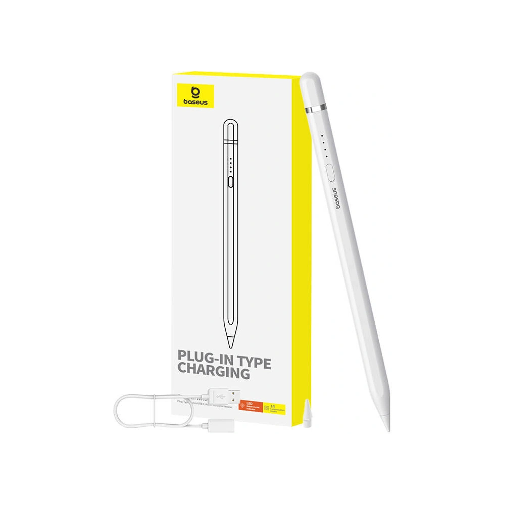 Wholesale Baseus Smooth Writing Series active stylus with wireless charging, USB-C (White) - BSU4762 - {ean13} - Hurt