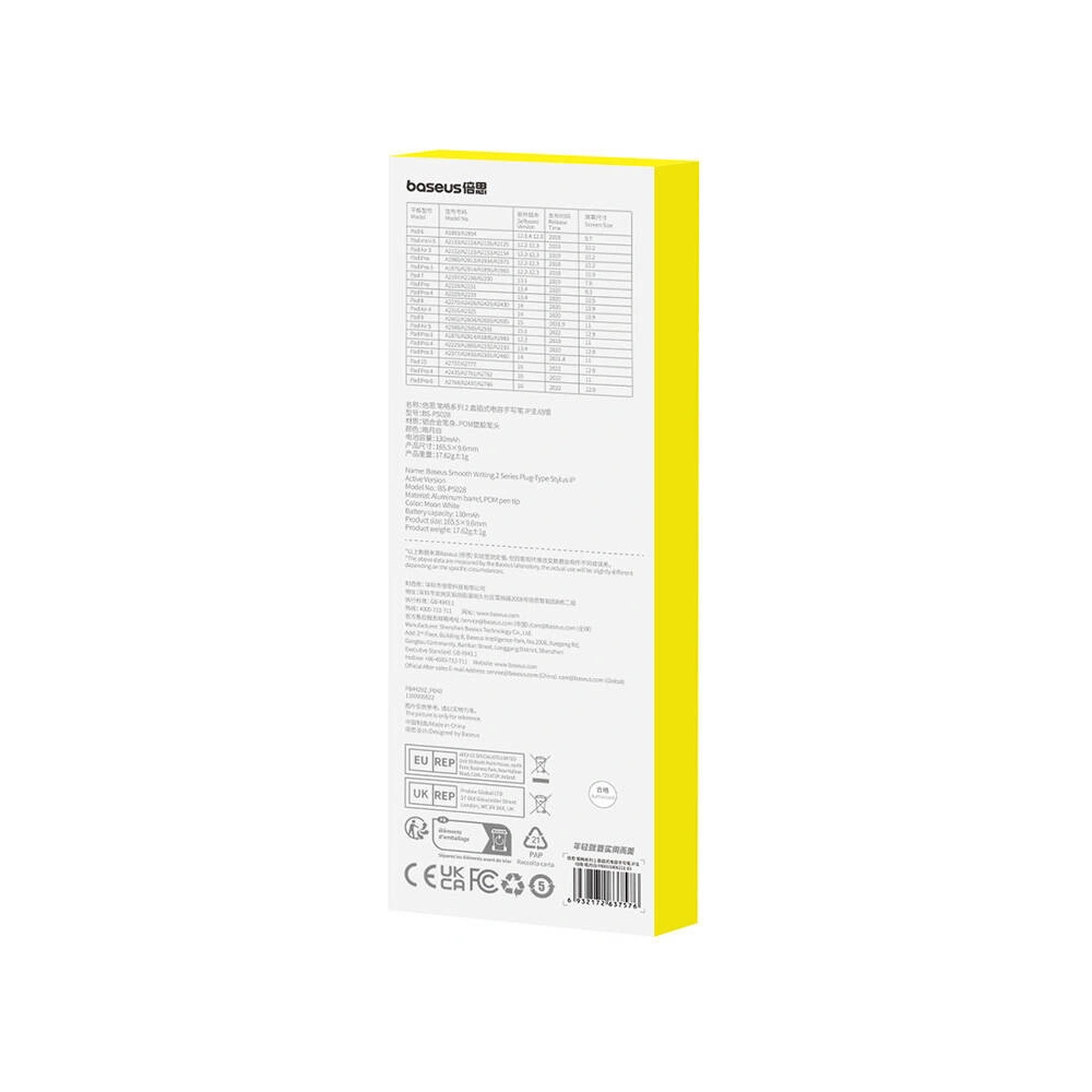 Hurtownia GSM - Aktiver Stylus Baseus Smooth Writing Series mit Plug-in Lightning-Ladung (Weiß) - BSU4765 - {ean13} - Hurt