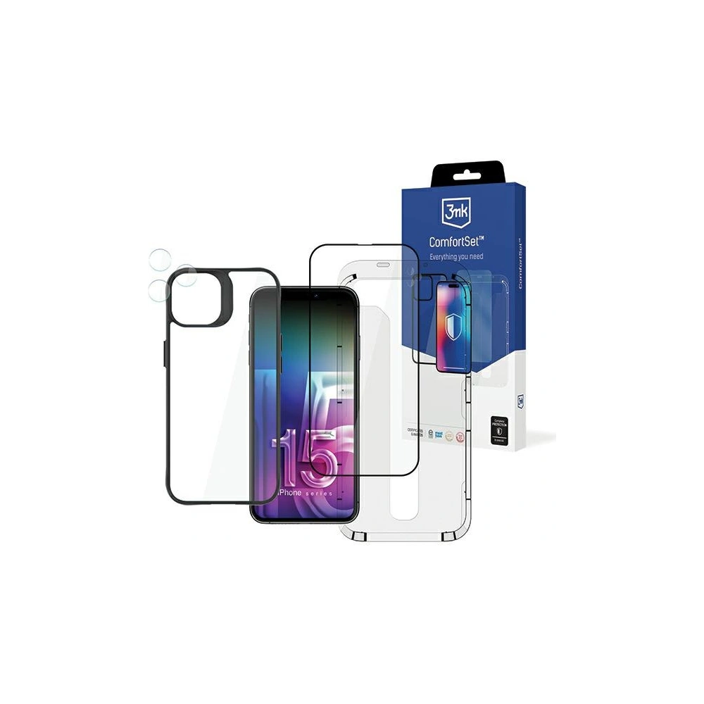 Hurtownia GSM - Schutzaccessoires 3MK Comfort Set 4in1 Apple iPhone 15 Pro - 3MK5363 - {ean13} - Hurt