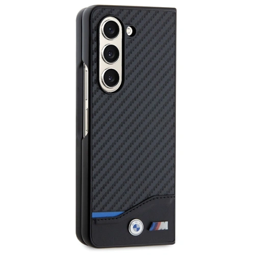 Etui BMW BMHCZFD522NBCK Samsung Galaxy Z Fold5 Leather Carbon czarny/black