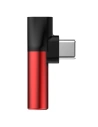 Hurtownia GSM - Adapter Audio Baseus L41 USB-C do Mini Jack 3.5mm + USB-C (czerwony) - BSU470RED - {ean13} - Hurt