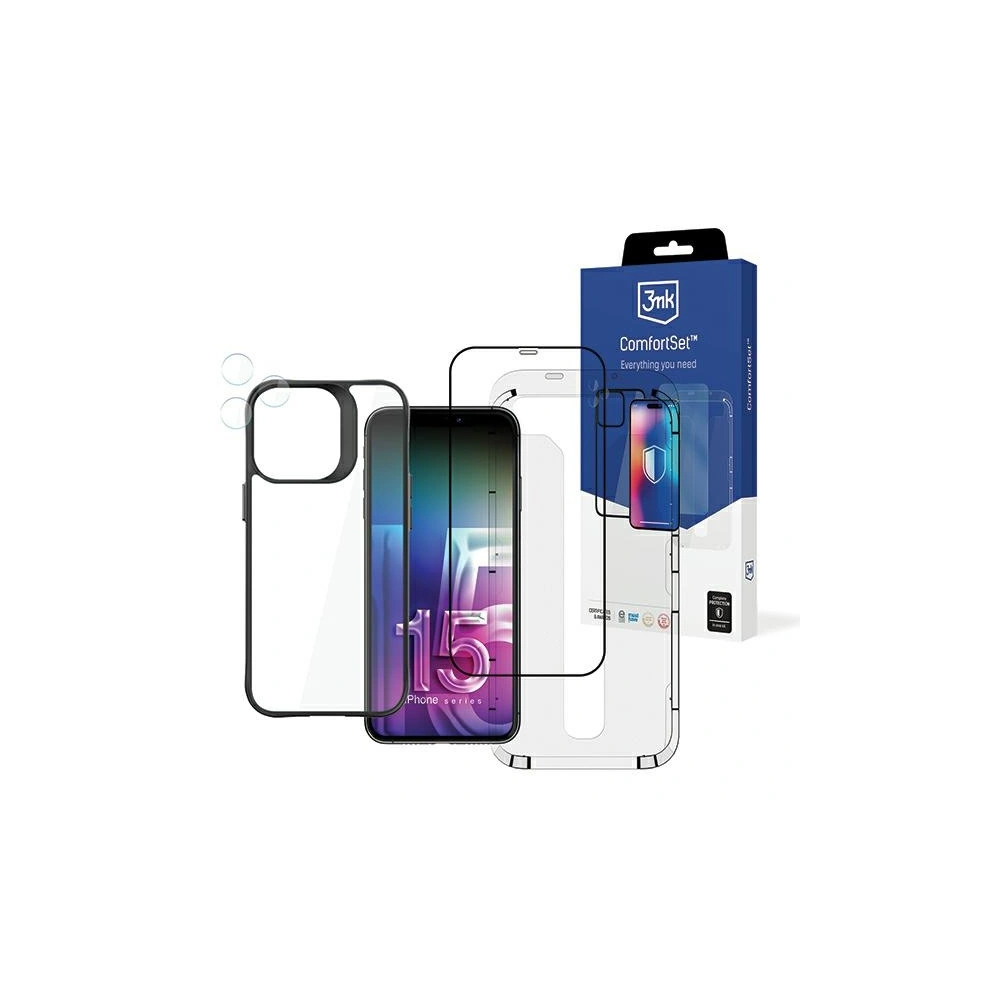 Hurtownia GSM - Set de accesorii de protecție 3MK Comfort Set 4in1 Apple iPhone 15 Pro Max - 3MK5364 - {ean13} - Hurt