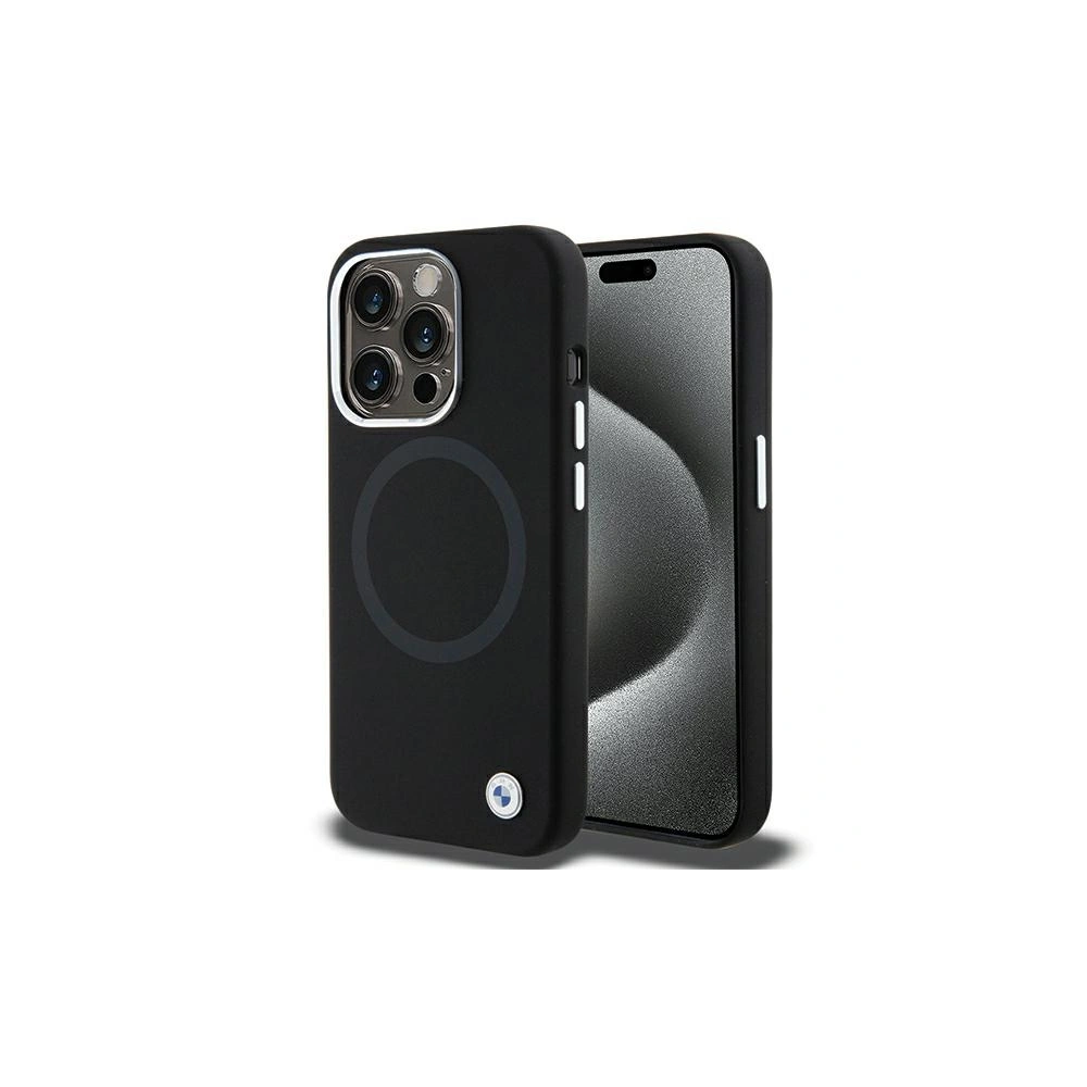 Hurtownia GSM - Etui BMW BMHMP15LSILBK2 Apple iPhone 15 Pro Signature Liquid Silicone MagSafe fekete/black - BMW526 - {ean13} - Hurt