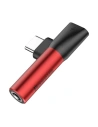 Hurtownia GSM - Adapter Audio Baseus L41 USB-C do Mini Jack 3.5mm + USB-C (czerwony) - BSU470RED - {ean13} - Hurt