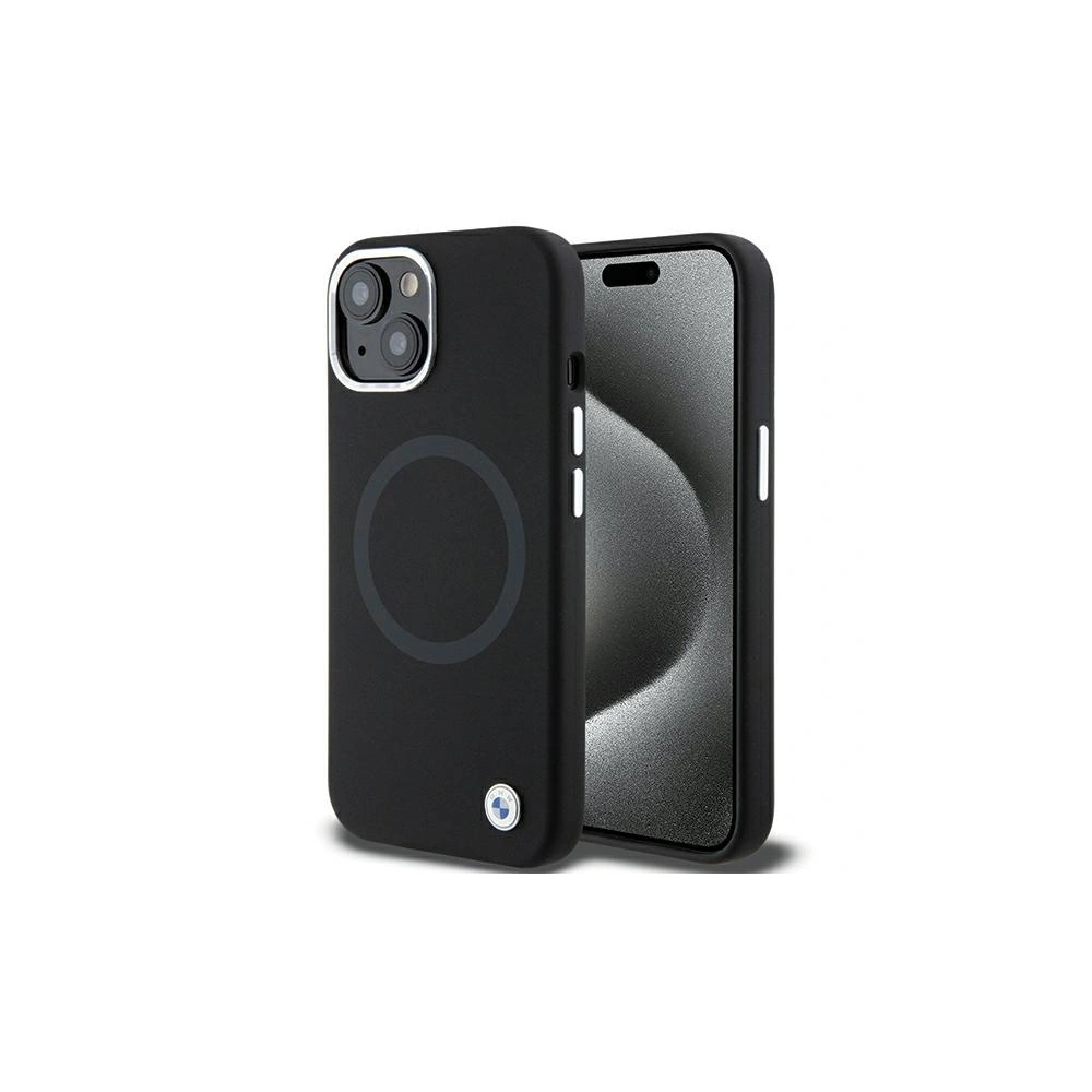 Wholesale BMW BMHMP15MSILBK2 Apple iPhone 15 Plus / 14 Plus Signature Liquid Silicone MagSafe black - BMW527 - {ean13} - Hurt