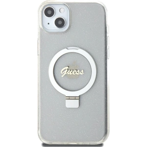 Hurtownia GSM - Etui Guess GUHMP15MHRSGSD Apple iPhone 15 Plus / 14 Plus hardcase Ring Stand Script Glitter MagSafe transparent/transparent - GUE3003 - {ean13} - Hurt