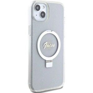 Hurtownia GSM - Etui Guess GUHMP15MHRSGSD Apple iPhone 15 Plus / 14 Plus hardcase Ring Stand Script Glitter MagSafe průhledný/transparentní - GUE3003 - {ean13} - Hurt
