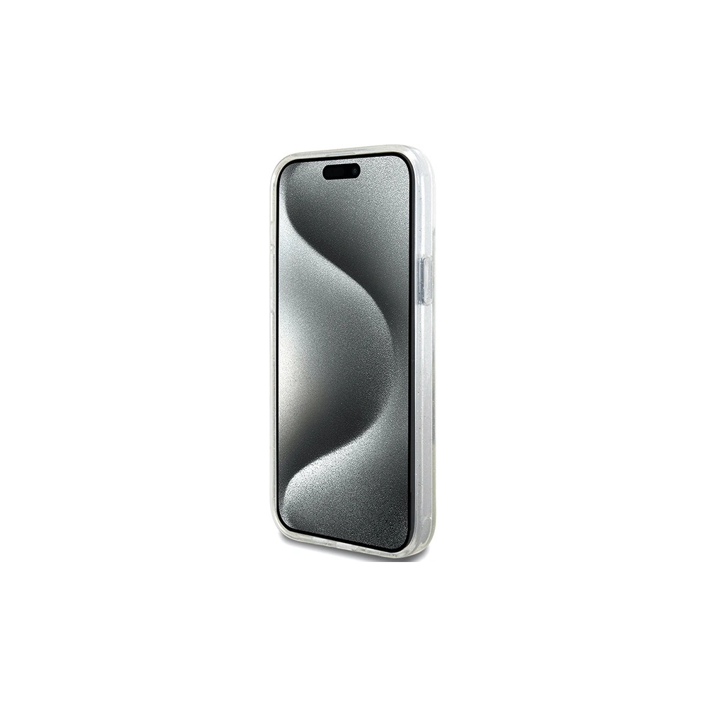 Wholesale Guess GUHMP15MHRSGSD Apple iPhone 15 Plus / 14 Plus hardcase Ring Stand Script Glitter MagSafe transparent - GUE3003 - {ean13} - Hurt