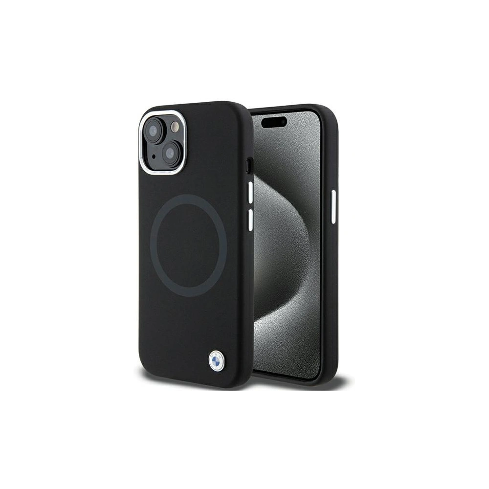 Etui BMW BMHMP15SSILBK2 Apple iPhone 15 Signature Liquid Silicone MagSafe czarny/black