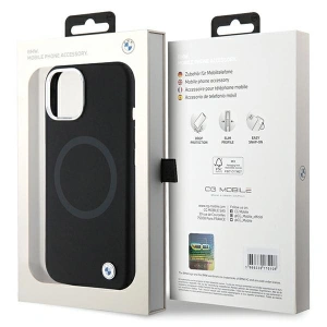 Hurtownia GSM - Etui BMW BMHMP15MSILBK2 Apple iPhone 15 Plus / 14 Plus Signature Liquid Silicone MagSafe černé/black - BMW527 - {ean13} - Hurt