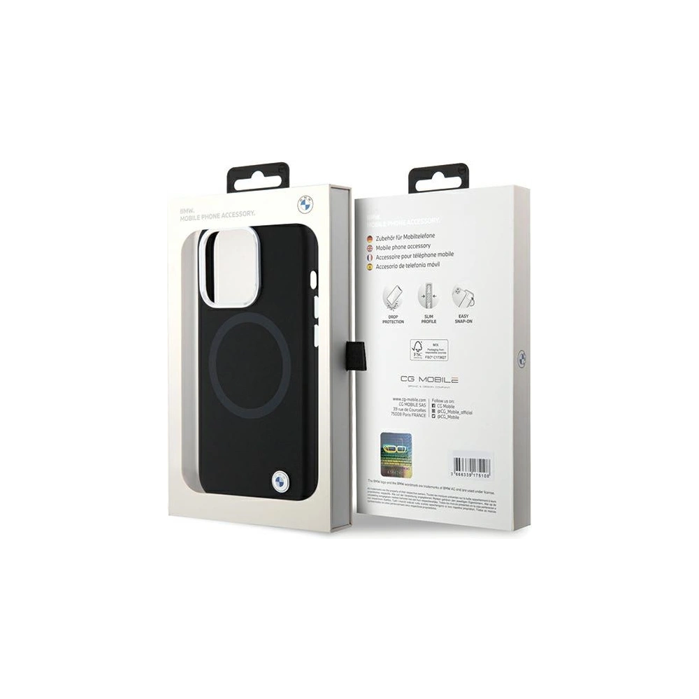 Hurtownia GSM - Etui BMW BMHMP15XSILBK2 Apple iPhone 15 Pro Max Signature Liquid Silicone MagSafe negru/black - BMW529 - {ean13} - Hurt