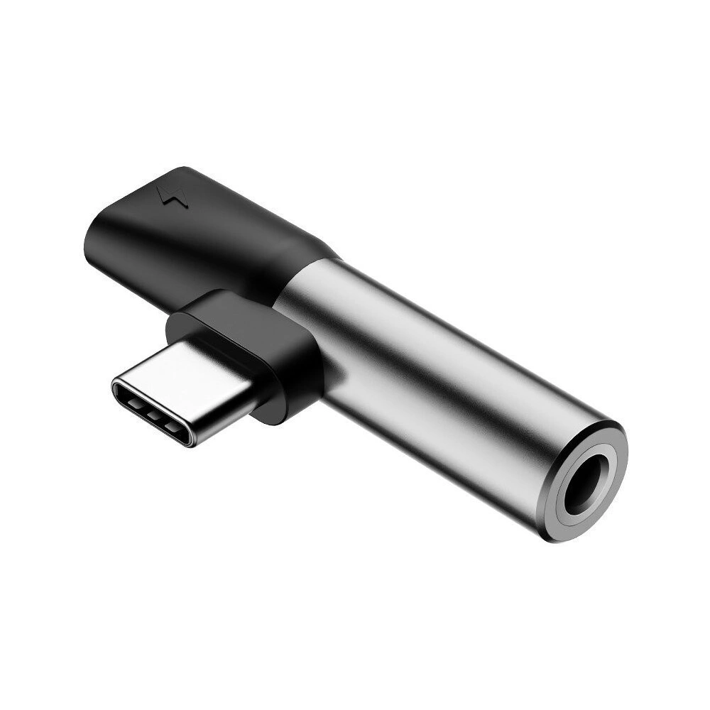 Hurtownia GSM - Adapter Audio Baseus L41 USB-C do Mini Jack 3.5mm + USB-C (srebrny) - BSU471SLV - {ean13} - Hurt