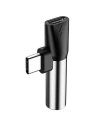 Hurtownia GSM - Adapter Audio Baseus L41 USB-C do Mini Jack 3.5mm + USB-C (srebrny) - BSU471SLV - {ean13} - Hurt