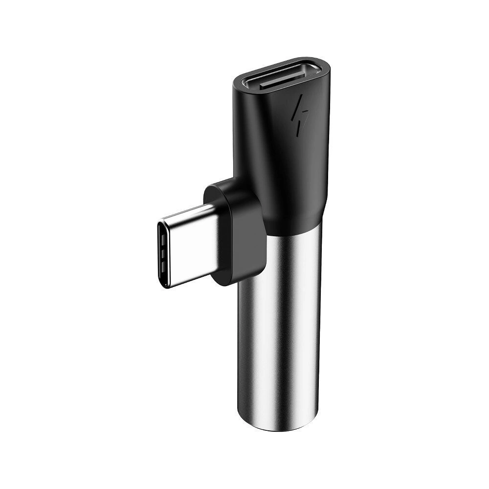 Hurtownia GSM - Adapter Audio Baseus L41 USB-C do Mini Jack 3.5mm + USB-C (srebrny) - BSU471SLV - {ean13} - Hurt