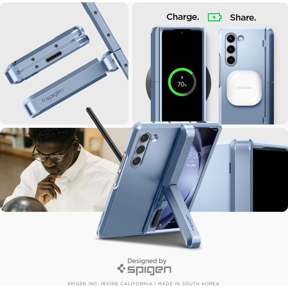 Hurtownia GSM - Etui Spigen Tough Armor Pro Pen Samsung Galaxy Z Fold5 Sierra Blue - SPN3189 - {ean13} - Hurt