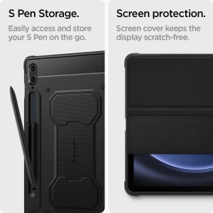 Hurtownia GSM - Etui Spigen Rugged Armor Pro Samsung Galaxy Tab S9 FE+ Plus Black - SPN3190 - {ean13} - Hurt
