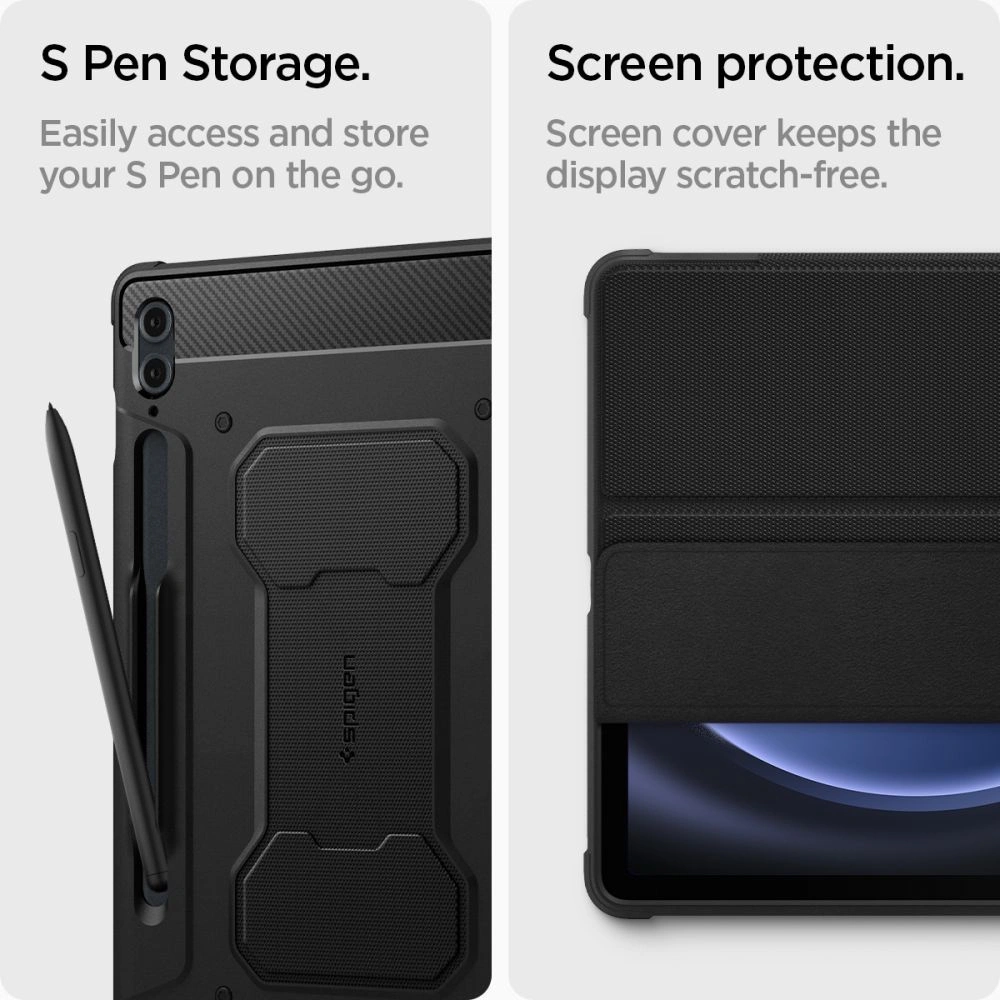 Hurtownia GSM - Etui Spigen Rugged Armor Pro Samsung Galaxy Tab S9 FE+ Plus Fekete - SPN3190 - {ean13} - Hurt