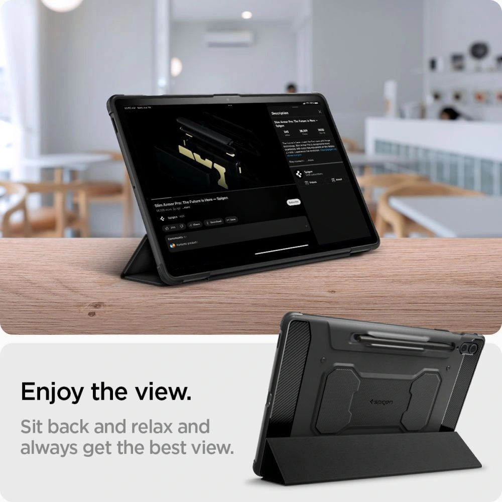 Hurtownia GSM - Etui Spigen Rugged Armor Pro Samsung Galaxy Tab S9 FE+ Plus černé - SPN3190 - {ean13} - Hurt