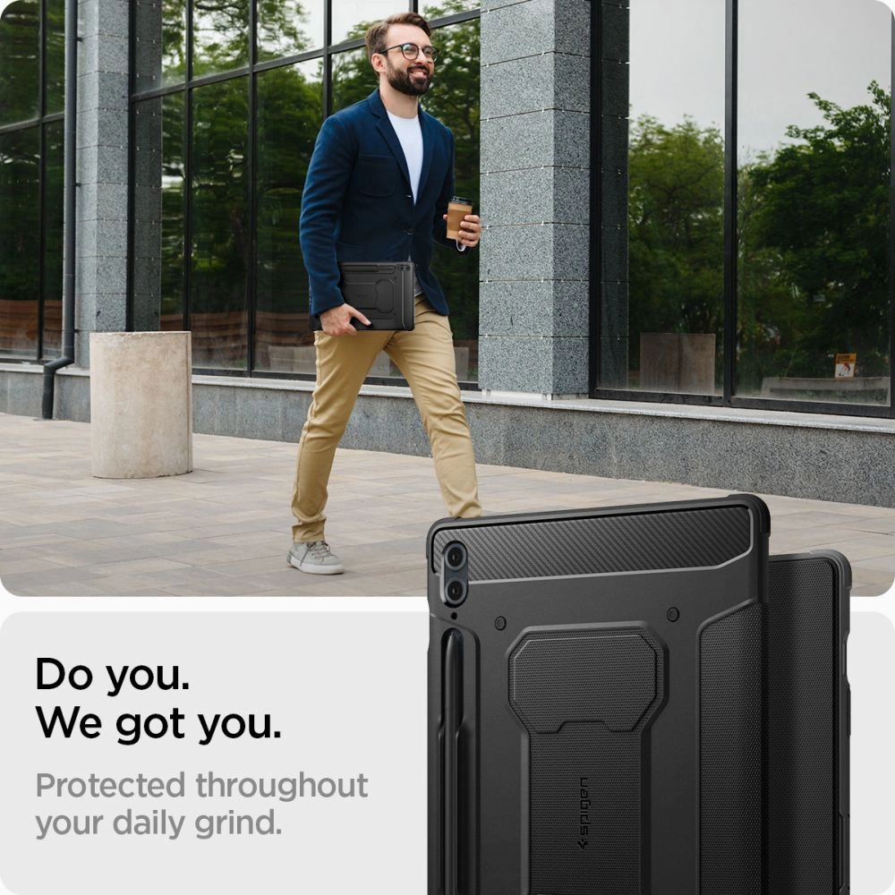 Hurtownia GSM - Etui Spigen Rugged Armor Pro Samsung Galaxy Tab S9 FE+ Plus černé - SPN3190 - {ean13} - Hurt