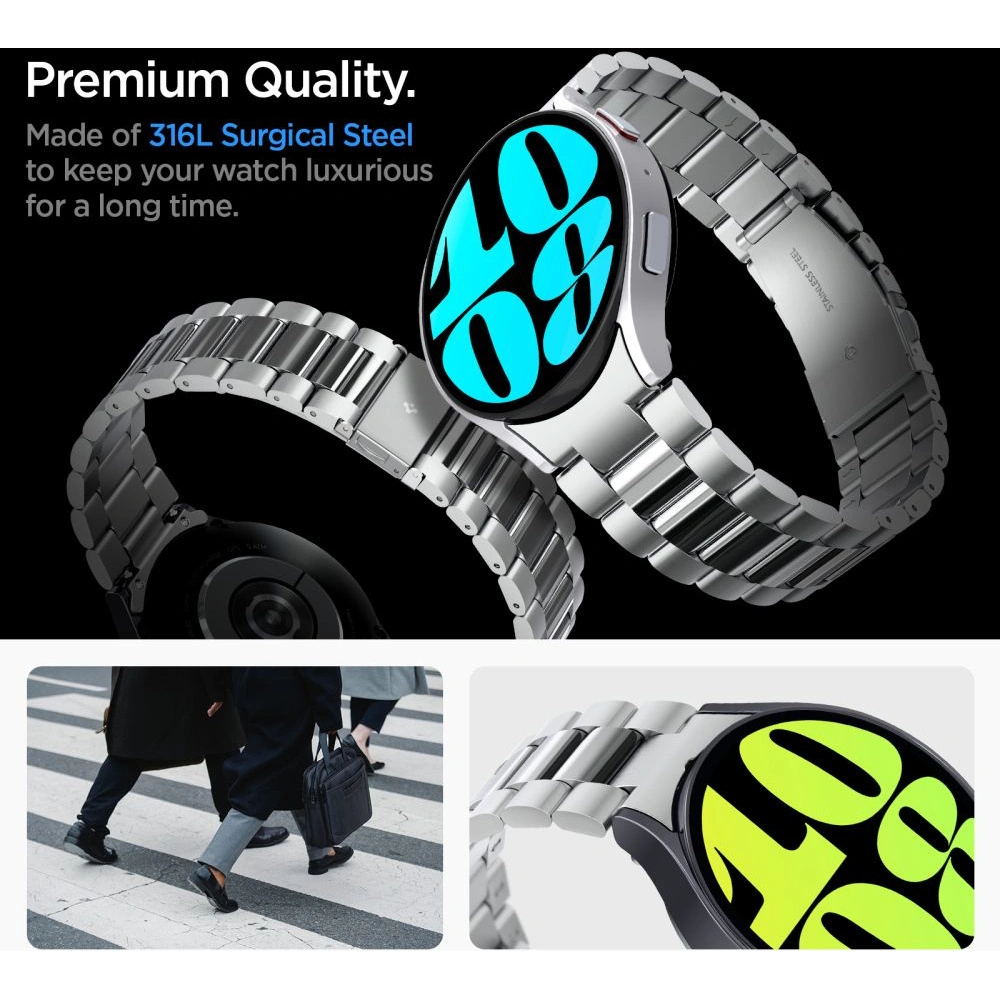 Wholesale Spigen Modern Fit Band Samsung Galaxy Watch 6 44mm Silver - SPN3191 - {ean13} - Hurt