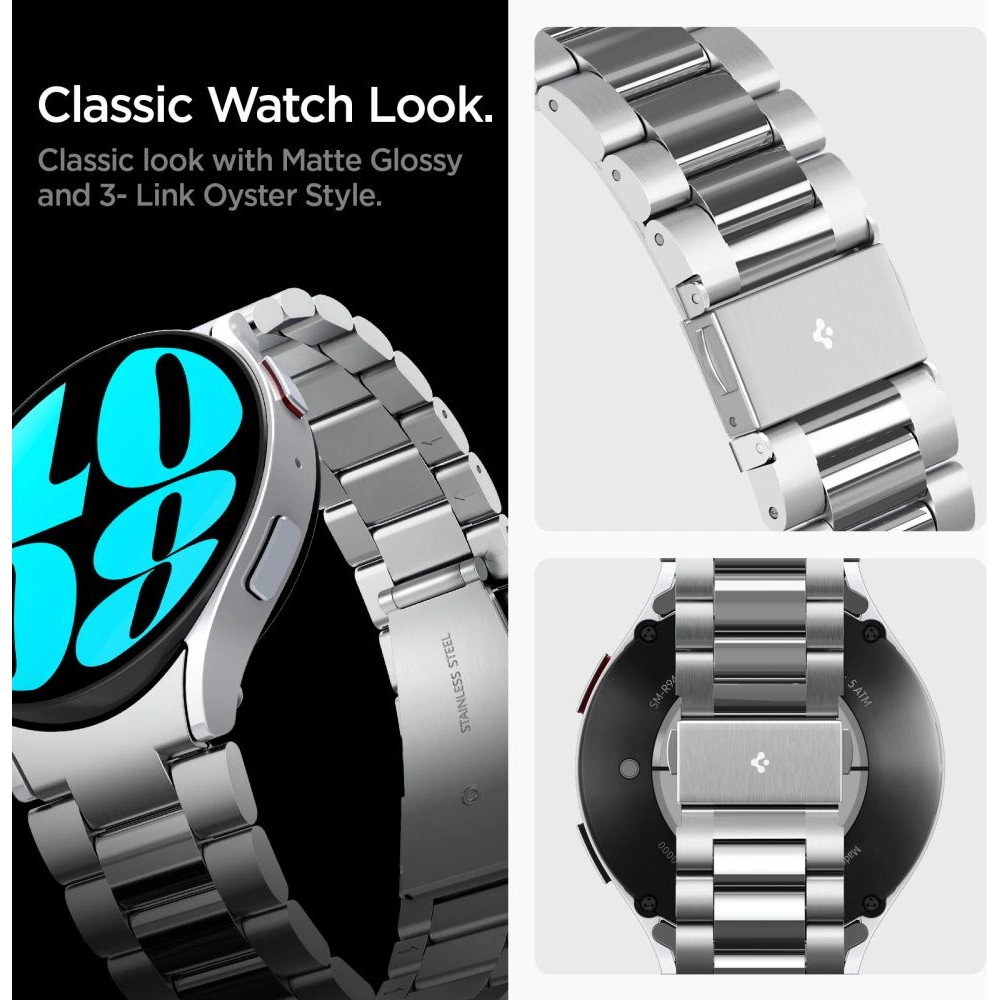 Hurtownia GSM - Pásek Spigen Modern Fit Band Samsung Galaxy Watch 6 44mm Stříbrný - SPN3191 - {ean13} - Hurt